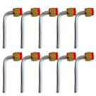 Kit 10 Conexões Ar Cond 90 Graus Oring Fêmea 6mm Alumínio