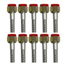 Kit 10 Conexões Ar Cond Reta Oring Fêmea 10mm Alumínio