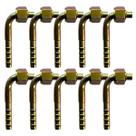 Kit 10 Conexões Ar Condicionado 90 Graus Oring Fêmea 6mm Aço