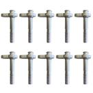 Kit 10 Conexões Ar Reta Radial Block Fitting 08mm Alumínio