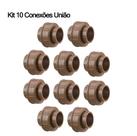 Kit 10 Conexões de Água Fria 3/4 25mm Marrom/Soldável Curva 90/45 Flange,União, Luva Correr