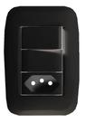 Kit 10 conjunto 1 interruptor simples + 1 tomada 2p+t 20a pezzi preto classica