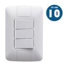 Kit 10 Conjunto Interruptor Simples Triplo Aria Tramontina