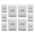 Kit 10 Conjunto Tomada Tramontina 4x2 10a Branca Completa Simples Com Tampa 3 polos Aria Kit 10 Conjunto Tomada Tramontina 4x2 10a Branca Completa Simples Com Tampa 3 polos Aria