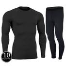 Kit 10 Conjuntos Blusa e Calça Térmica Vekyo Proteção UV Segunda Pele Unissex