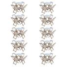 Kit 10 Conjuntos de Mesa com 4 Cadeiras de Madeira Dobravel 70x70 sem Pintura/crua