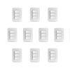 Kit 10 Conjuntos Montados 2 Interruptores Simples E 1 Paralelo S3B62190 Branco Miluz Schneider