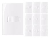 Kit 10 Conjuntos Placa com Interruptor Simples 4x2 Sleek Margirius 16017