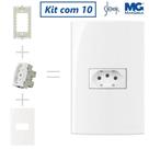 Kit 10 Conjuntos Tomada Simples 4x2 20a Sleek Margirius Modular Kit 10 Conjuntos Tomada Simples 4x2 20a Sleek Margirius Modular