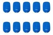 Kit 10 Controles Remoto Linear Hcs Transmissor Tx 3 T Azul