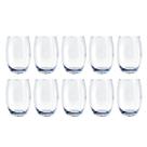 kit 10 Copo California Redondo Vidro Transparente Mesa 450ml