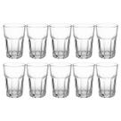 Kit 10 Copo de Vidro resistente 350ml transparente Vitamina