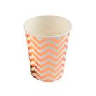 Kit 10 Copos 270ml Descartáveis de Luxo em Papel Para Festa - Branco e Listras Rose Gold Chevron Missoni Kit 10 Copos 270ml Descartáveis de Luxo em Papel Para Festa - Branco e Listras Rose Gold Chevron Missoni