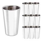 Kit 10 Copos Aço Inox 240ml Agua Suco Café Gourmet Mix