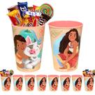Kit 10 Copos da Moana para Festa Infantil Lembrança Decoração de Mesa