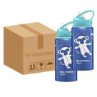 Kit 10 Copos Infantis C/Canudo Retrátil 500ml Azul Atacado