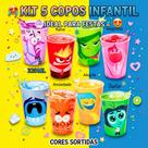 Kit 10 Copos Infantis Divertidamente 320ml Plasútil Plástico Lembrancinha Festa