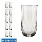 Kit 10 Copos Ópera Transparente Redondo 360ml Durável Nadir