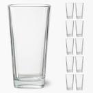 Kit 10 Copos Vidro Transparente Venice 260ml Agua Suco Drink Kit 10 Copos Vidro Transparente Venice 260ml Agua Suco Drink