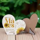 Kit 10 Coração MDF Amor Homenagem Dia das Mães