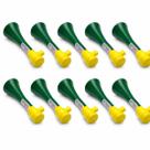 Kit 10 Cornetas Pequenas Torcedor Brasil Verde Amarelo Líder