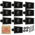 Kit 10 Cornetas Retangular LC2325 Com Parafusos Plastico Som