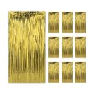 Kit 10 Cortinas Metalizadas Douradas Fita Decoração Festa Painel