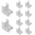 Kit 10 Cotovelo L 90 Canaleta 10x20mm Acabamento Sistema X