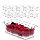 Kit 10 Cuba Gastronomica Com Tampa Gn Buffet Acrilico 1/3 100mm