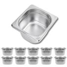 Kit 10 Cubas Gastronomica Gn 1/6 100mm Inox Gourmet Mix Kit 10 Cubas Gastronomica Gn 1/6 100mm Inox Gourmet Mix