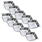 Kit 10 Cubas Gastronômicas GN 1/2 100mm Aço Inox - Vaccarin