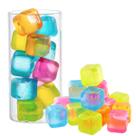 Kit 10 Cubos De Gelo Artificial Reutilizável Colorido Kehome