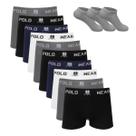Kit 10 Cueca Boxer Polo Wear Microfibra Sortido + 3 Meias M2 Kit 10 Cueca Boxer Polo Wear Microfibra Sortido + 3 Meias M2