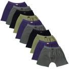 Kit 10 cuecas adulto boxer 100 % poliamida click 223 m ao xxg