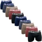 Kit 10 Cuecas Box Boxer Fristyle Em Microfibra Lisa Adulto