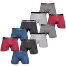 Kit 10 Cuecas Box Boxer Lisa Microfibra Ótima Qualidade