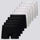 Kit 10 Cuecas Lupo Boxer Elastic Branca e Preta
