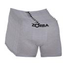 Kit 10 Cuecas Zorba Boxer sem Costura Algodão 781 Pto MhoMescla GG