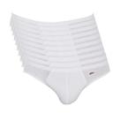 Kit 10 Cuecas Zorba Slip Algodão 791 Branco - M
