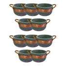 Kit 10 Cumbucas Alça de Cobre Pedra Sabão Caldo Sopa 500ml