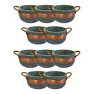 Kit 10 Cumbucas Alça de Cobre Pedra Sabão Caldo Sopa 500ml