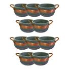 Kit 10 Cumbucas Alça de Cobre Pedra Sabão Caldo Sopa 500ml