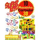Kit 10 cx Massinha De Modelar 30 Forminhas Cortador Moldes Festa Aniversario Lembrancinha Dino