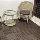 Kit 10 Decks Madeira Plástico Encaixe Modular Piscina Sacada 30x30cm