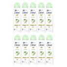 Kit 10 Desodorante Antitranspirante Aerosol Dove Go Fresh Pepino e Chá Verde 150ml