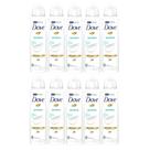 Kit 10 Desodorante Antitranspirante Aerosol Dove Sensitive Sem Perfume com 150ml