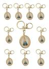 Kit 10 (dez) Chaveiros Mosquetegancho Aparecida Dourado
