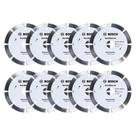 Kit 10 Disco Diamantado MultiMaterial Segmentado 110mm Bosch