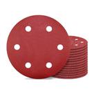 Kit 10 Discos de Lixa 225mm com tiras autocolantes 6 Furos 60 Para Lixadeira Menegotti Hessen
