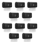 Kit 10 Dispenser Toalheiro Porta Papel Toalha Urban Compacto Preto Premisse